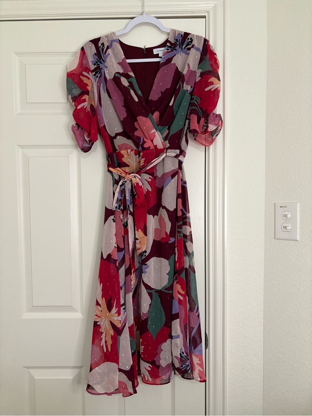 Liz Claiborne Floral Textured Midi Dress